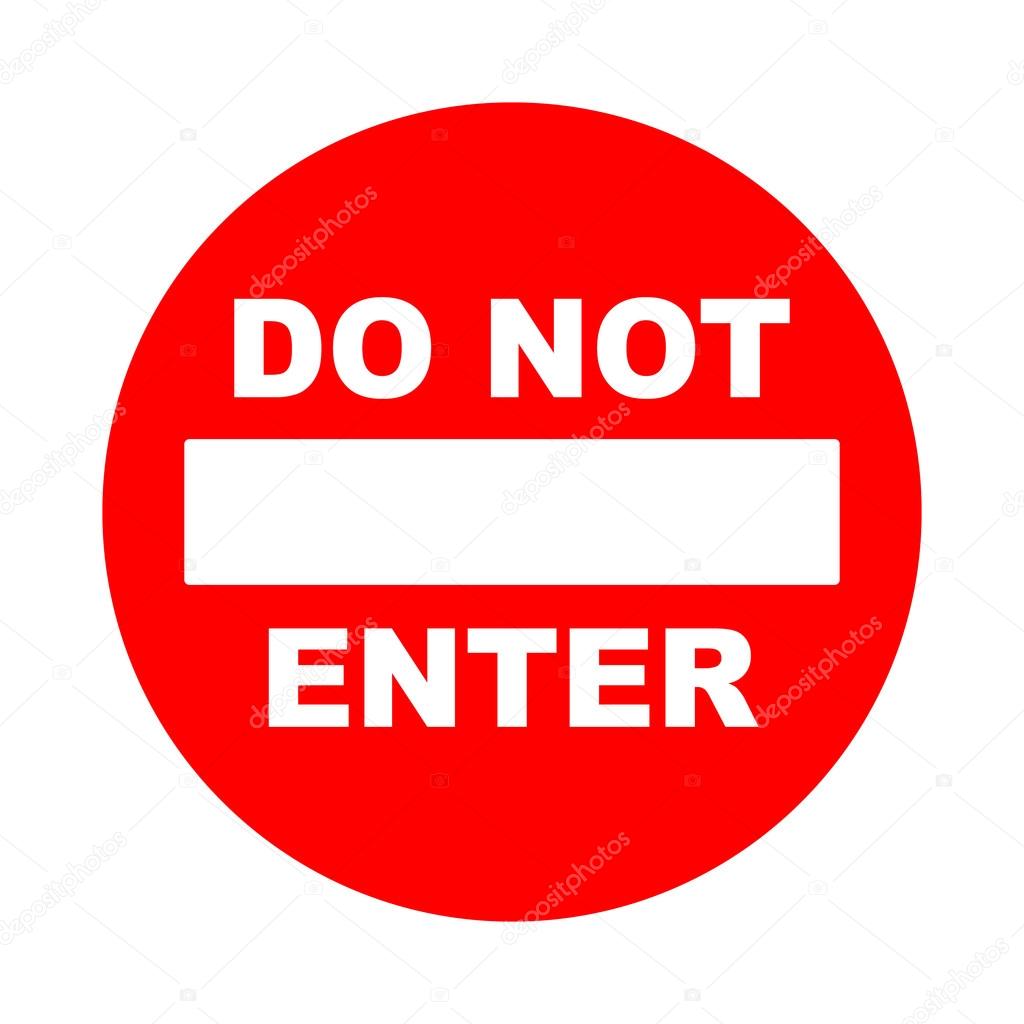 do not enter symbol