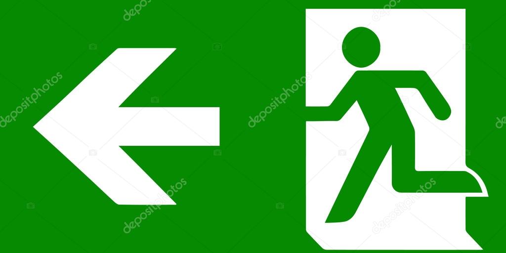 Enter / Exit Fire Exit Sign - Fire Exit Right