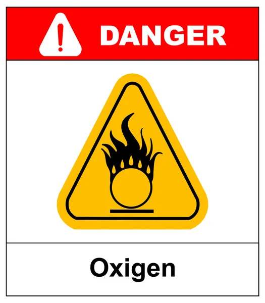 Oxidizing warning symbol — Stock Vector