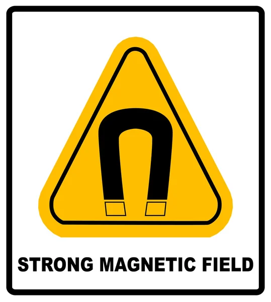 Silné magnetické pole vektorové varovný signál — Stockový vektor