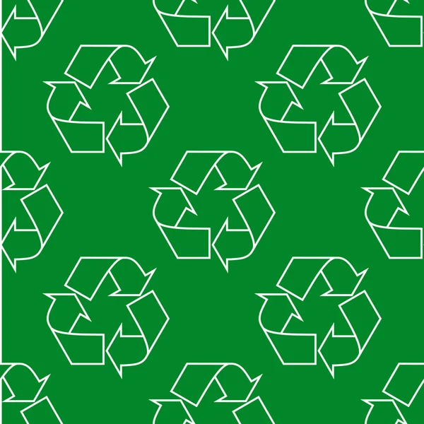 Nahtloses Muster mit ökologischen Zeichen und Symbolen - abstrakter Hintergrund — Stockvektor