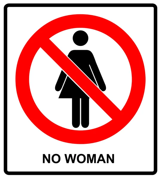 No woman sign isolated on white background vector — Stock Vector