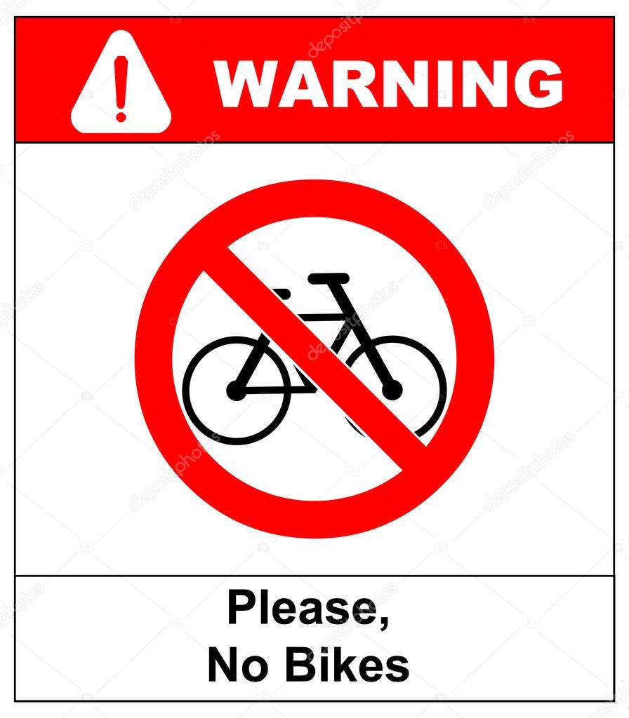 No bicycle sign No bikes symbol for public places Warning Vector