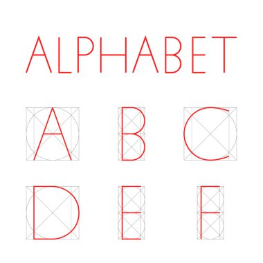 Vektör geometrik yazı tipi