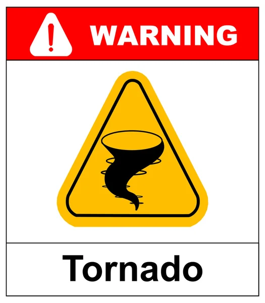 Znak ostrzegawczy tornado — Wektor stockowy