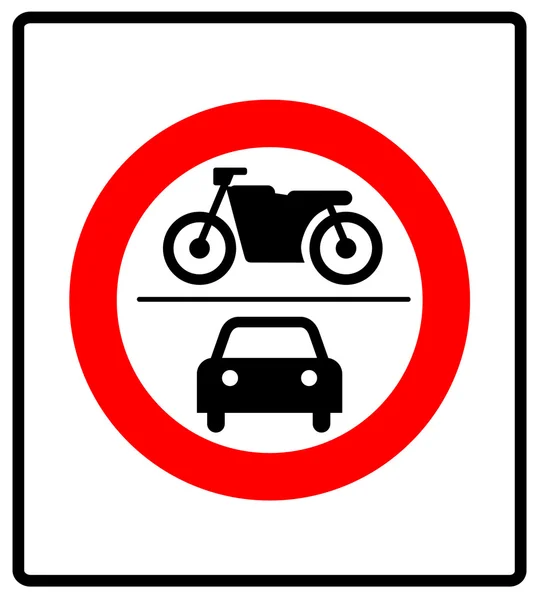 Pas de véhicule à moteur signe dans le vecteur — Image vectorielle