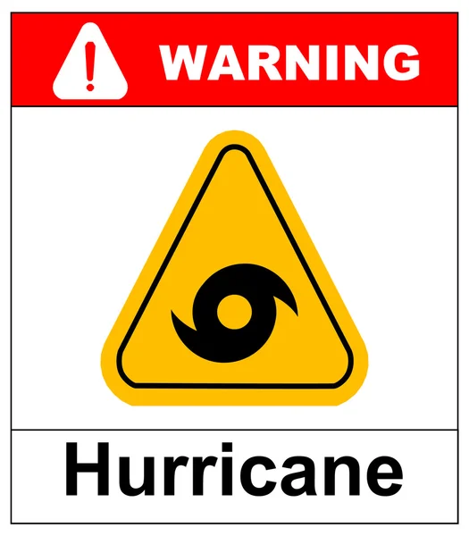 Señal de advertencia de huracán — Vector de stock
