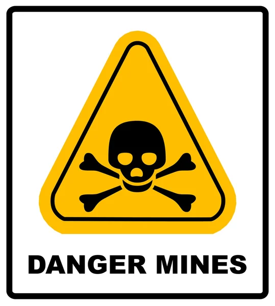 Vector skull danger sign — Stock Vector