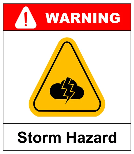 Señal de peligro de tormenta. Signo vectorial para exteriores . — Archivo Imágenes Vectoriales