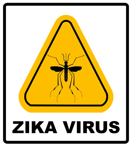 Zika vírus veszély, szimbólum szúnyogok, vektor matrica — Stock Vector