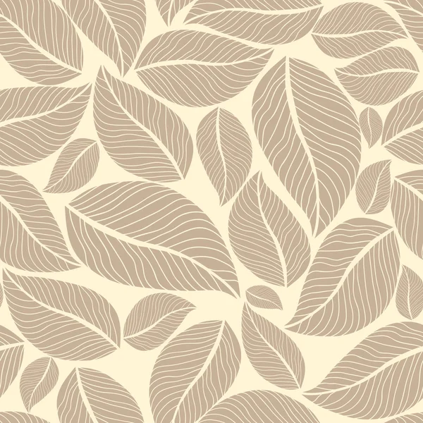 Leaves flowers seamless pattern background. Vector illustration. — Wektor stockowy