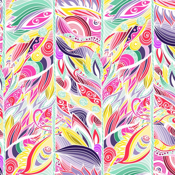 Blumen abstrakte nahtlose Muster Hintergrund. Vektorillustration — Stockvektor