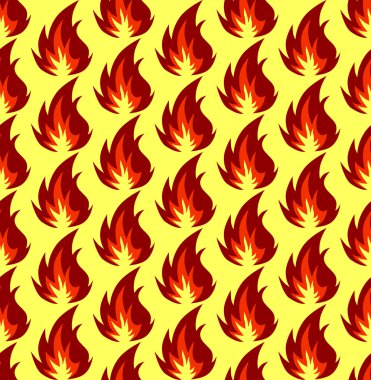 Yangın sembolleri seamless modeli. Vektör çizim.