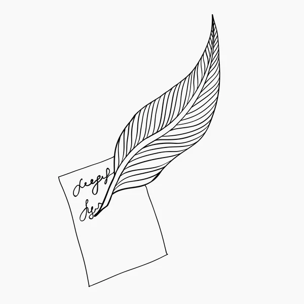 Икона пера. Иконка инструмента для записи перьев. Векторная иллюстрация . — стоковый вектор