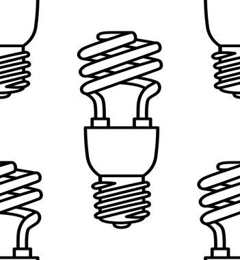 Enerji tasarruf ampulleri seamless modeli. Vektör.