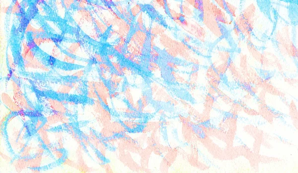 Hand painted watercolor dry brush background with pink and turquoise brush strokes. — Stock Photo, Image