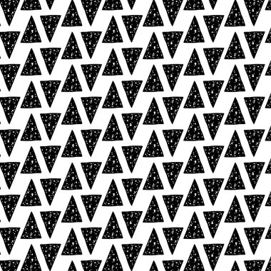 Üçgenler ile el çizilmiş vektör seamless modeli. Kaydırma, yüzey tasarımı, duvar kağıdı, tebrik kartları için