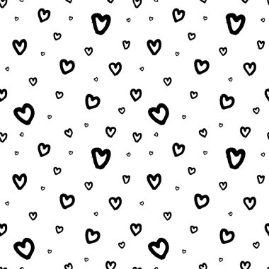 Kaba doodle kalpler vektör seamless modeli el ile çizilmiş.
