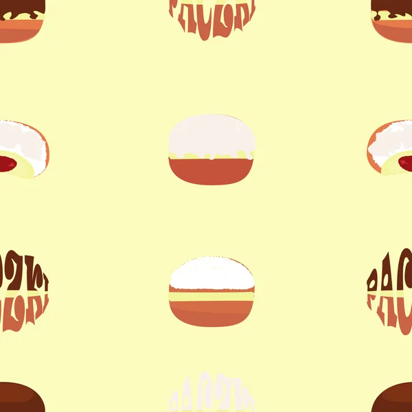 Patrón sin costuras con paczki — Vector de stock