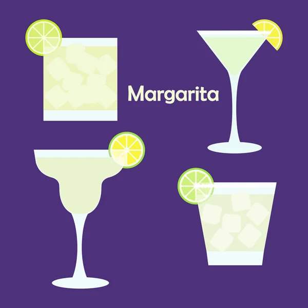 Margarita alcohol cocktail — Stockvector