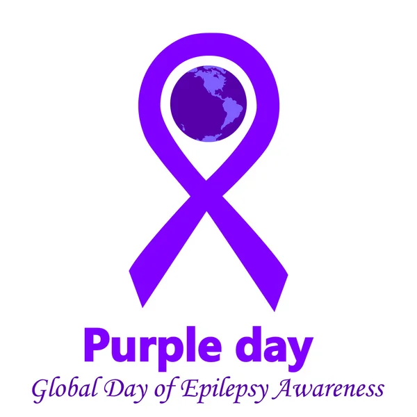 Purple day epilepsy awareness — Stock Vector