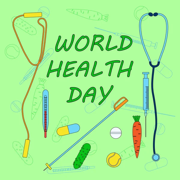 Día Mundial de la Salud — Vector de stock