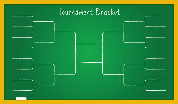 tournament bracket on school board