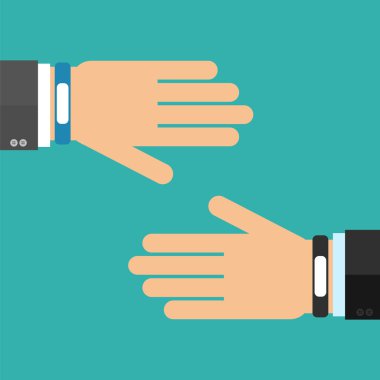 iki el ile akıllı fitness bilezik