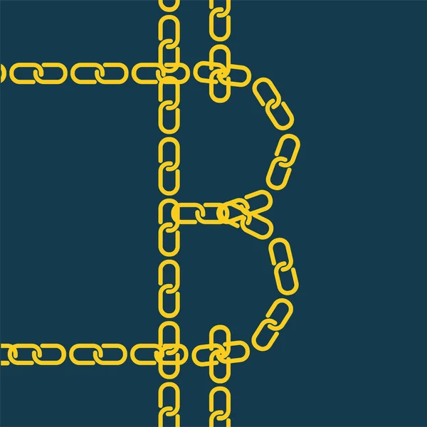 Blockchain-Bitcoin — Stockvektor