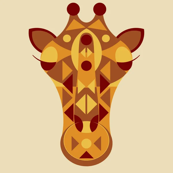 Giraff huvud geometri — Stock vektor