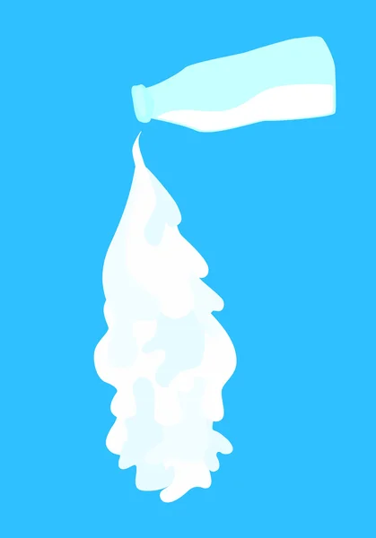 Flödar flytande mjölk — Stock vektor