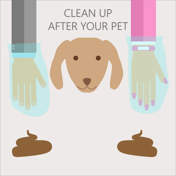 Clean up after your pet — Stock Vector
