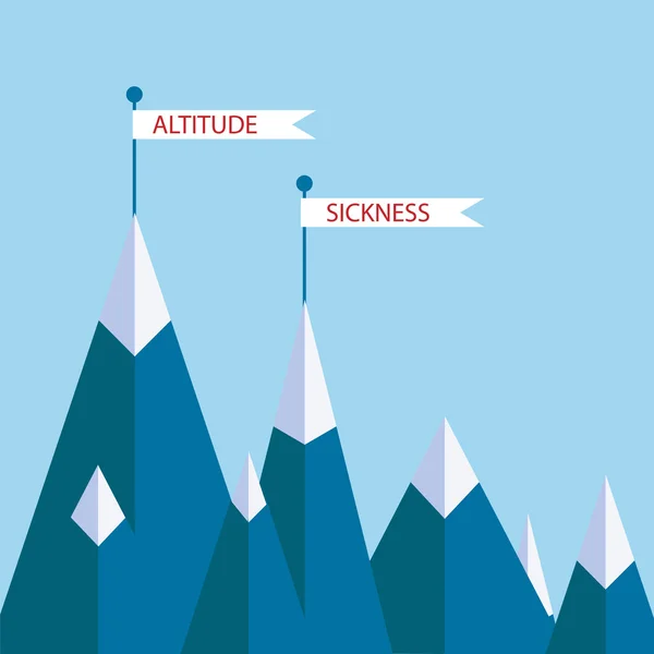 Altitude doença montanhas —  Vetores de Stock