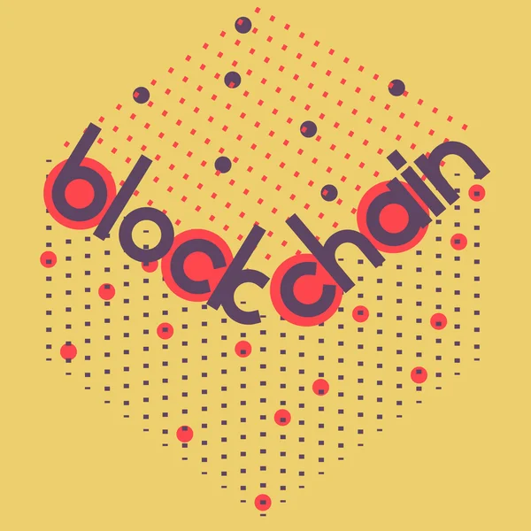 Blockchain volumen cuadrado — Archivo Imágenes Vectoriales