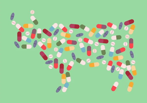 Résistance aux antibiotiques de vache — Image vectorielle