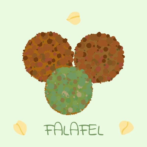 Falafel comida árabe —  Vetores de Stock