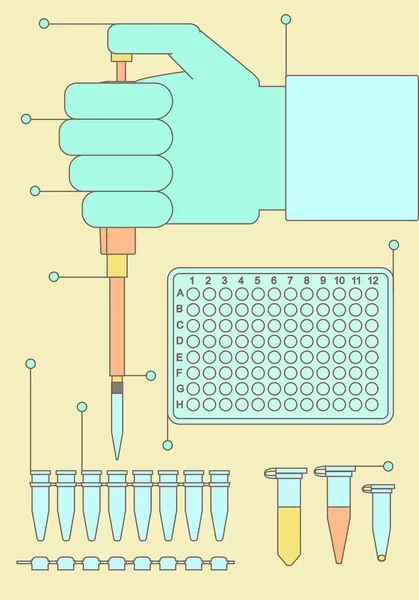 Pcr outline set — Stock Vector