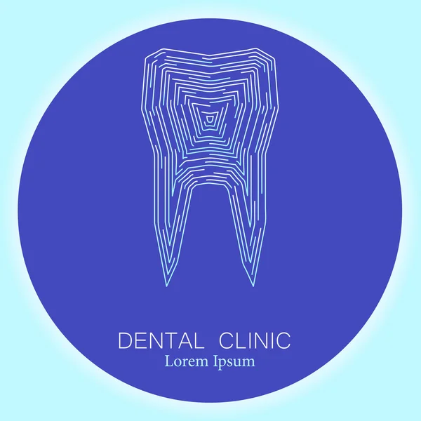Tandkliniken tand logotyp — Stock vektor