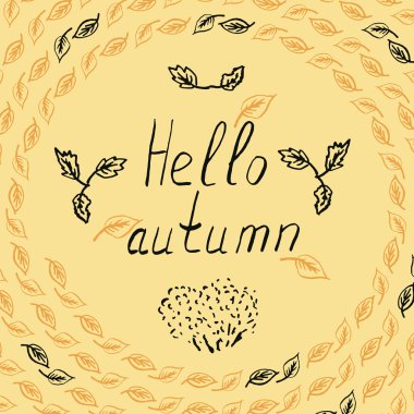 Merhaba sonbahar leves kroki