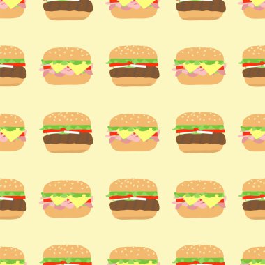 pattern hamburger cheeseburger clipart
