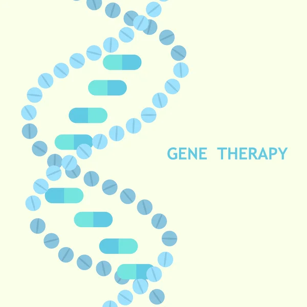 Dna-Pillen zur Gentherapie — Stockvektor