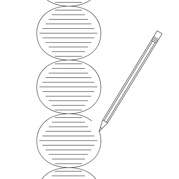 Gene therapy dna pencil — Stock Vector