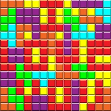 Tetris blok arka plan ben ile yazı seviyorum