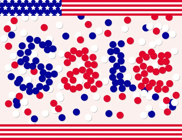 Banner de venda do dia do presidente por confete —  Vetores de Stock