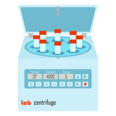 Lab centrifuge with vacutainer clipart