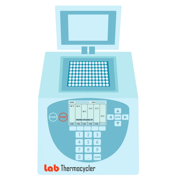 Thermal cycler -  laboratory apparatus — Stock Vector