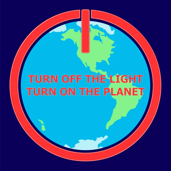 アイコンと世界で地球時間図 — ストックベクタ