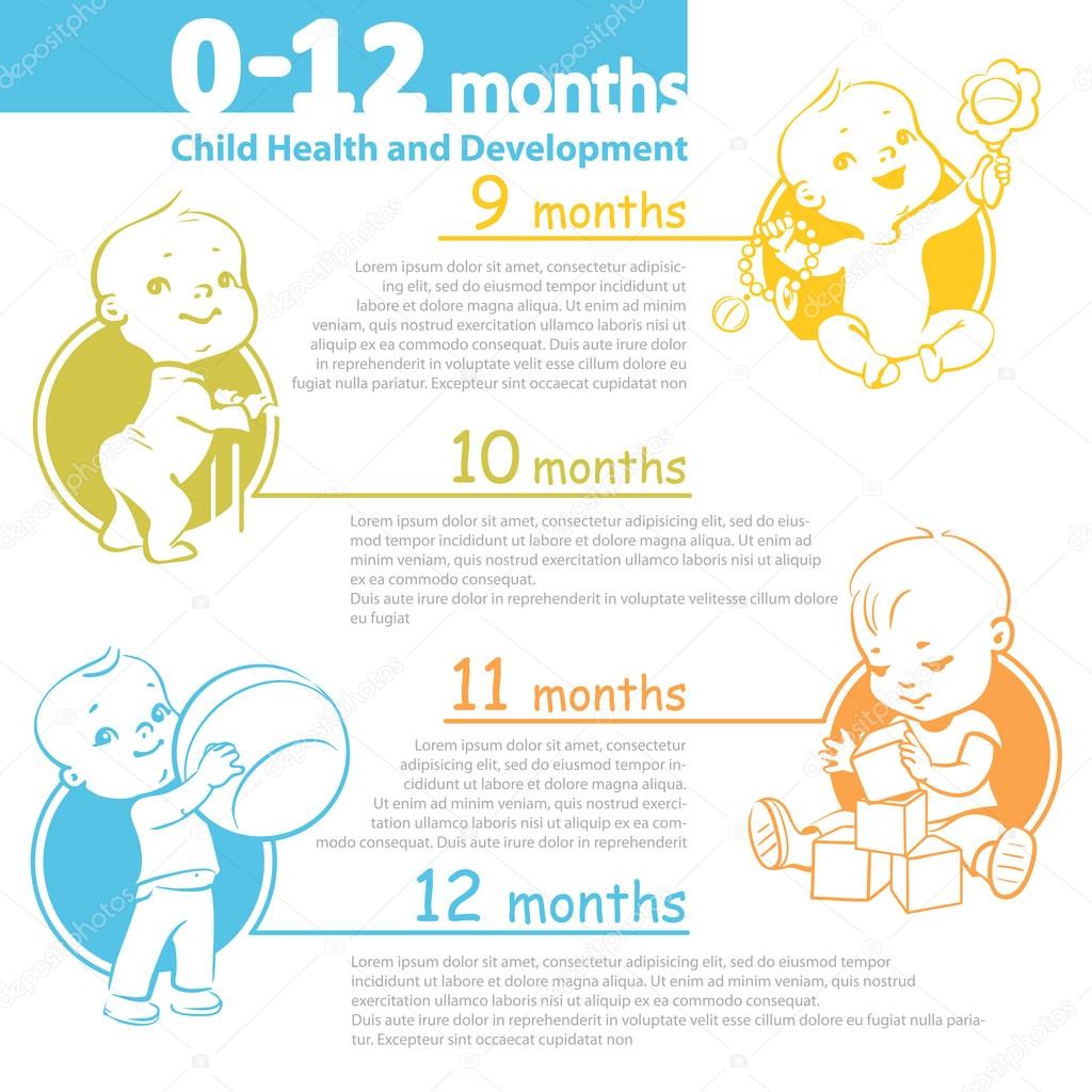 Baby growing up infographic. Stock Vector Image by ©Natoushe #104890478