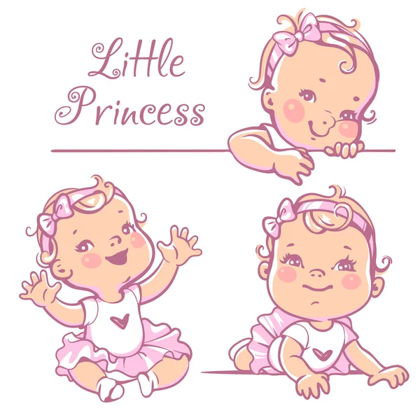 Little baby girl set. Royalty Free Stock Illustrations
