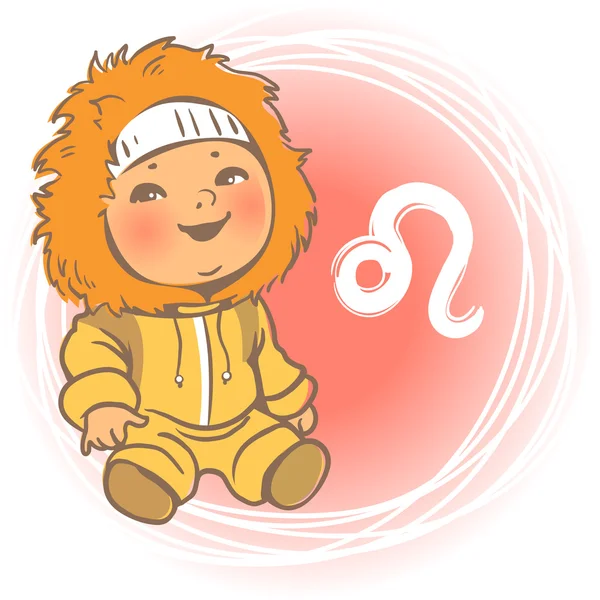 Baby zodiac Leo — Stock Vector